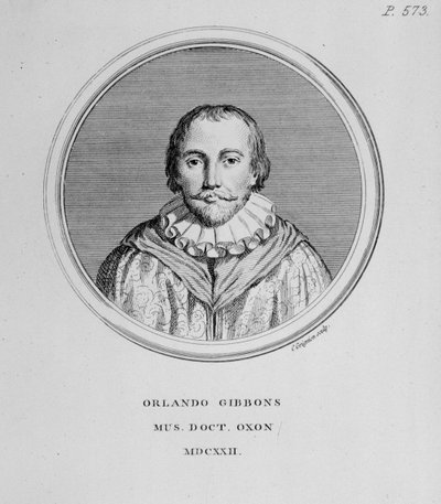 Portret van Britse componist Orlando Gibbons (1583-1625) door English School