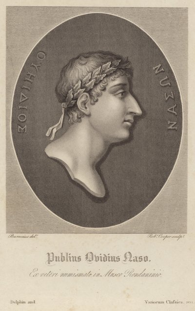 Portret van Ovidius door English School