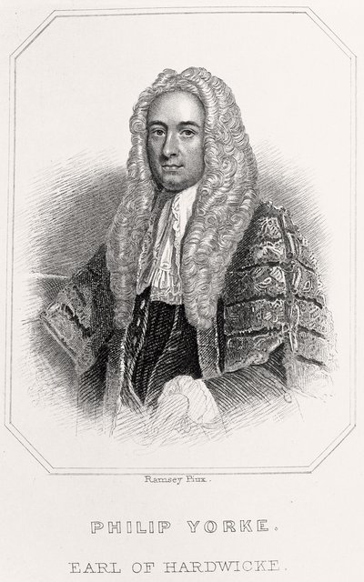 Portret van Philip Yorke, Graaf van Hardwicke door English School