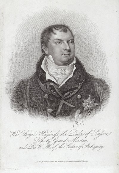 Portret van Prins Augustus Frederick, Hertog van Sussex door English School