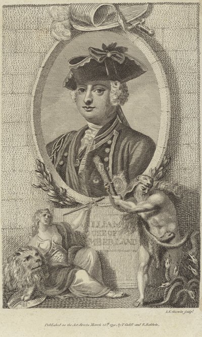 Portret van Prins William, Hertog van Cumberland door English School