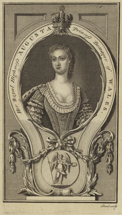 Portret van Prinses Augusta van Saksen-Gotha-Altenburg door English School