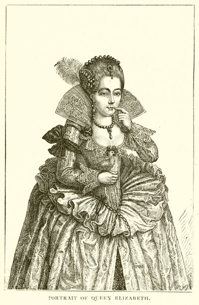 Portret van Koningin Elizabeth door English School