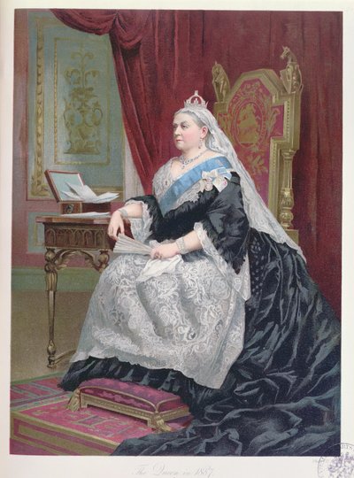 Portret van koningin Victoria ten tijde van haar gouden jubileum in 1887 door English School
