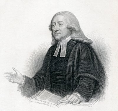 Portret van dominee John Wesley A. M. door English School