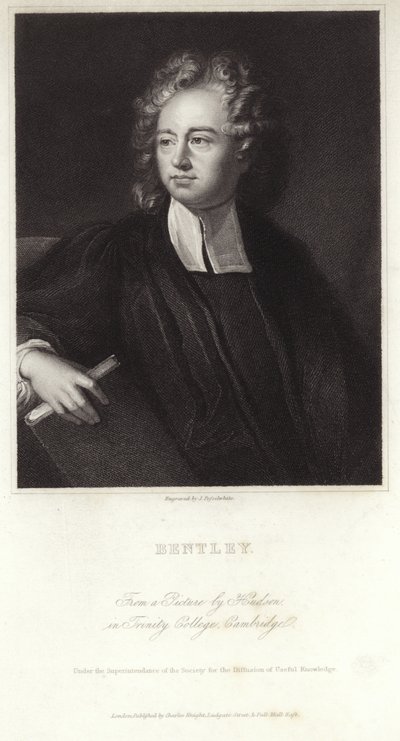 Portret van Richard Bentley door English School