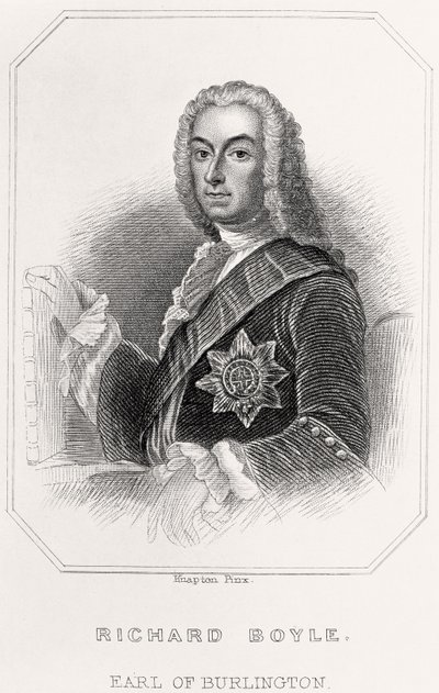 Portret van Richard Boyle, graaf van Burlington, 1835 door English School