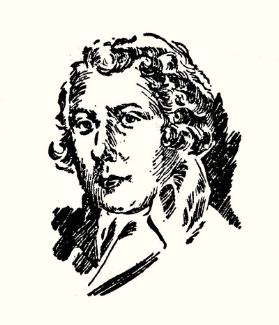 Portret van Richard Brinsley Sheridan door English School