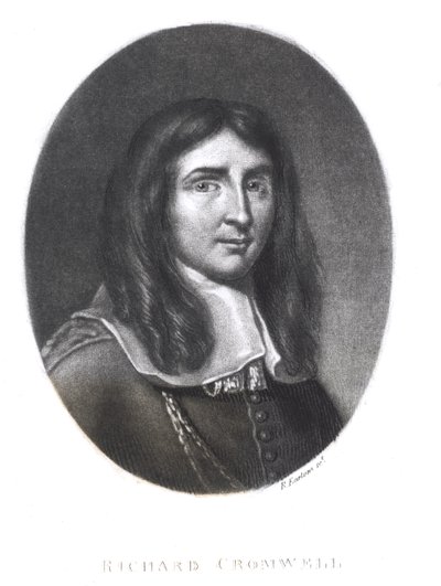 Portret van Richard Cromwell (1626-1712) gegraveerd door Richard Earlom (1743-1822) uit 