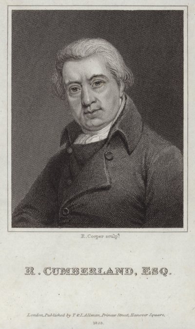 Portret van Richard Cumberland door English School