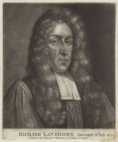 Portret van Richard Langhorne door English School