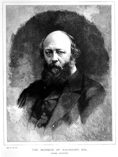 Portret van Robert Arthur Talbot Gascoyne Cecil (1830-1903) de markies van Salisbury en premier, uit een serie die 