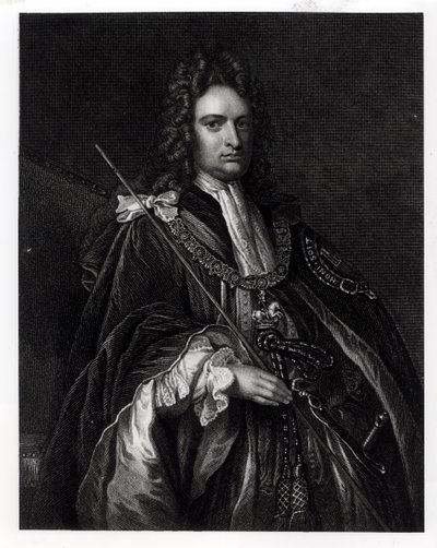 Portret van Robert Harley, eerste graaf van Oxford door English School