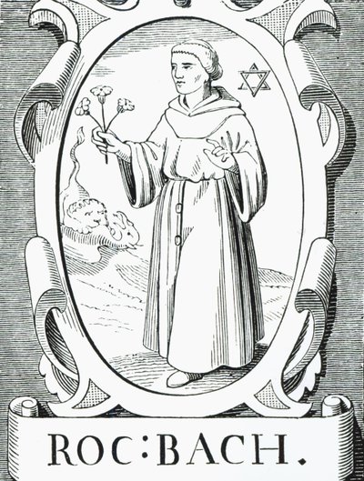 Portret van Roger Bacon (c.1220-92), illustratie uit Wetenschap en Literatuur in de Middeleeuwen en de Renaissance, geschreven en gegraveerd door Paul Lacroix, 1878 door English School