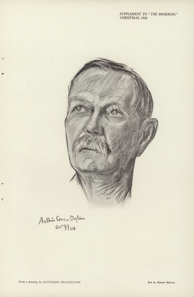 Portret van Sir Arthur Conan Doyle door English School