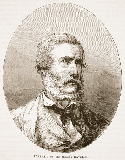 Portret van Sir Henry Havelock, illustratie uit Cassells Geïllustreerde Geschiedenis van Engeland door English School