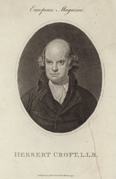 Portret van Sir Herbert Croft door English School