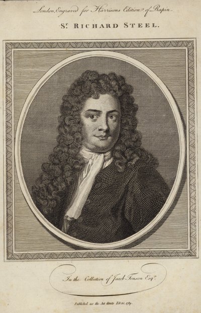 Portret van Sir Richard Steele door English School