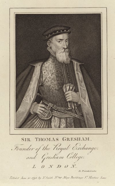 Portret van Sir Thomas Gresham door English School