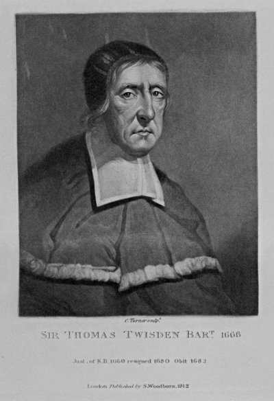 Portret van Sir Thomas Twisden, uit 