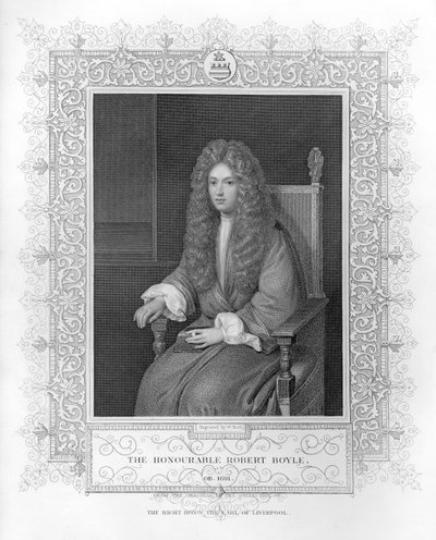 Portret van de Eerwaarde Robert Boyle door English School