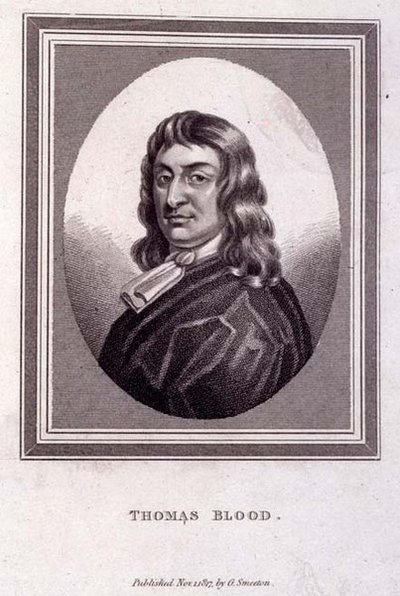 Portret van Thomas Blood (ca. 1618-80), pub. door G. Smeeton door English School
