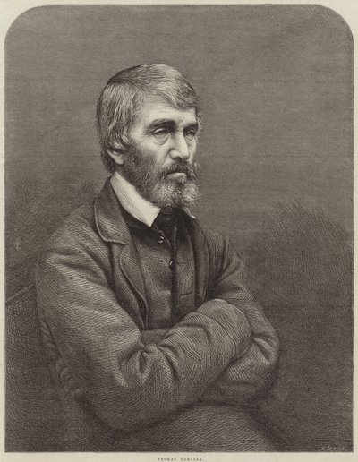 Portret van Thomas Carlyle door English School