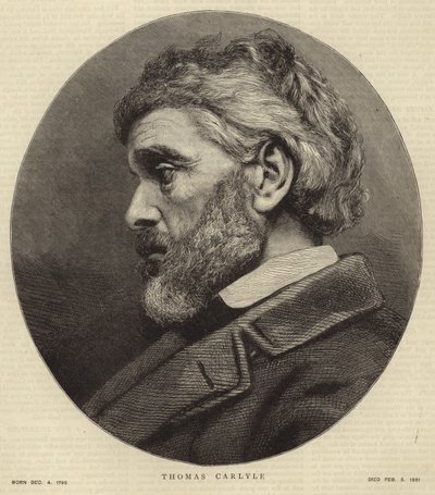 Portret van Thomas Carlyle door English School