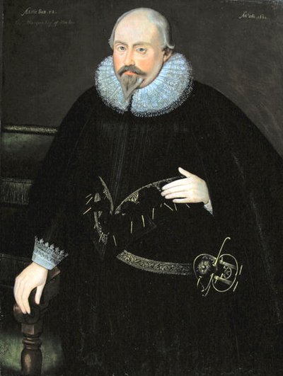 Portret van Thomas Morgan van Machen (geb.1568) c.1620 door English School