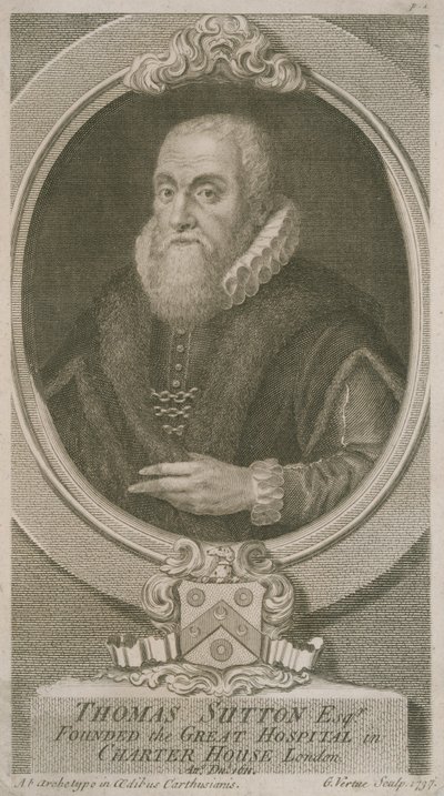 Portret van Thomas Sutton door English School