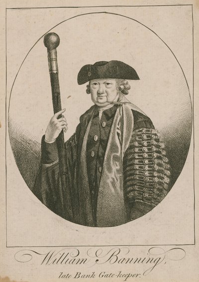 Portret van William Banning door English School