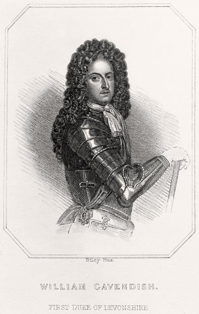 Portret van William Cavendish, 1e Hertog van Devonshire door English School