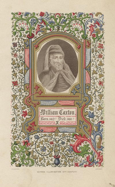 Portret van William Caxton door English School