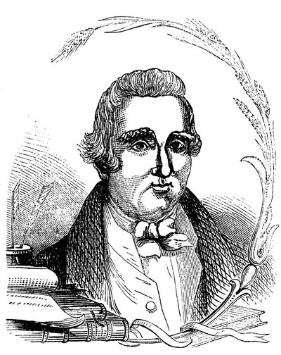 Portret van William Cobbett (gravure) door English School