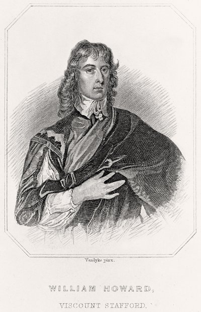 Portret van William Howard, Burggraaf Stafford door English School