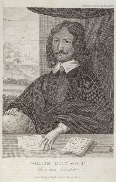 Portret van William Lilly door English School