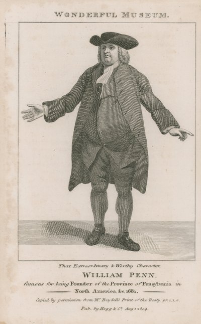 Portret van William Penn door English School