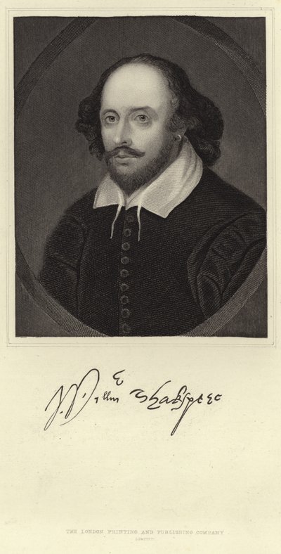 Portret van William Shakespeare door English School