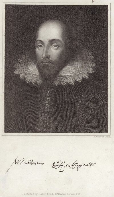 Portret van William Shakespeare door English School