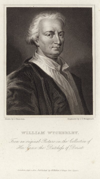 Portret van William Wycherley door English School