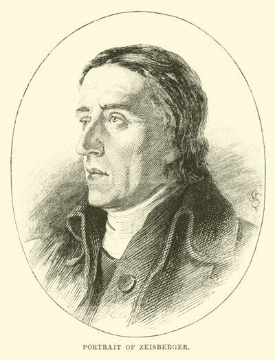 Portret van Zeisberger door English School