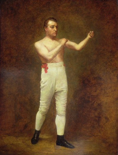 Portret van een bokser, ca. 1800 door English School
