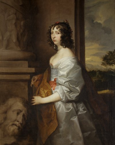 Portret van een dame door English School