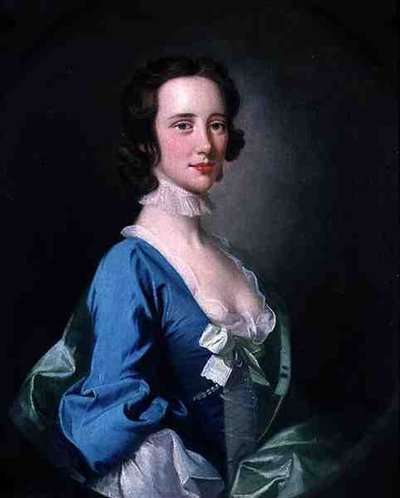 Portret van een Dame door English School