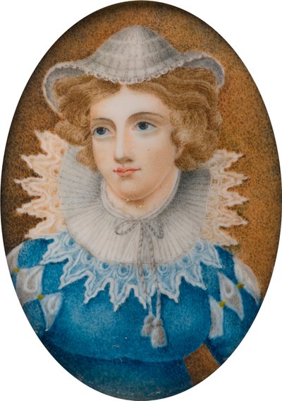Portret van een dame, vermoedelijk Mary Queen of Scots door English School