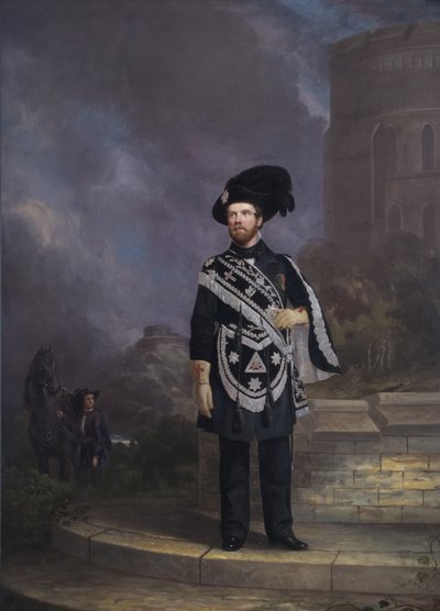 Portret van een Vrijmetselaarsridders Tempelier, midden 19e eeuw door English School