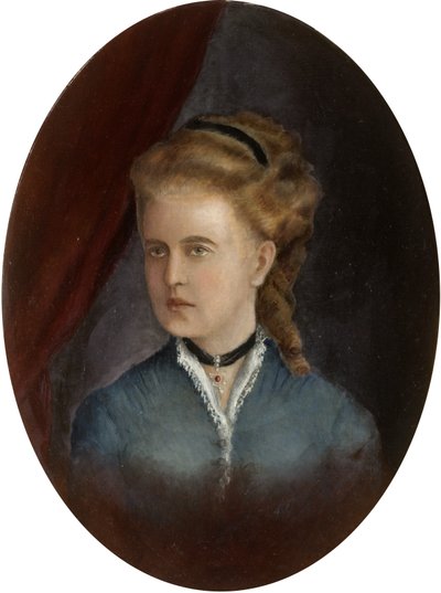 Portret van een Jonge Vrouw door English School