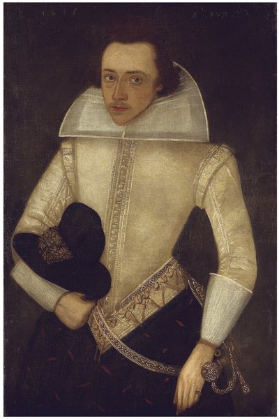 Portret van een Heer, 22 jaar oud, 1616 door English School