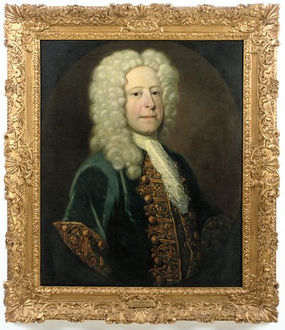 Portret van een heer, traditioneel geïdentificeerd als Hugh Smith van Weald Hall, Sheriff van Essex door English School