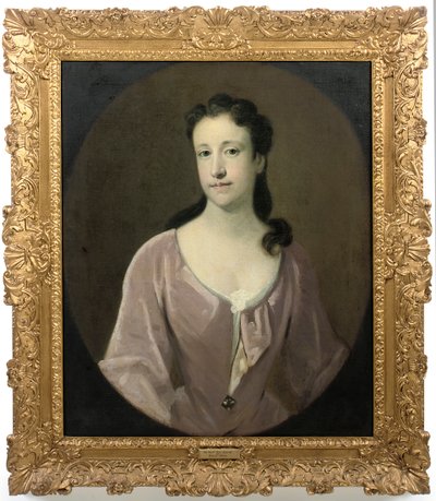 Portret van een dame, traditioneel geïdentificeerd als mevrouw Dorothy Smith, geboren Barret-Lennard door English School